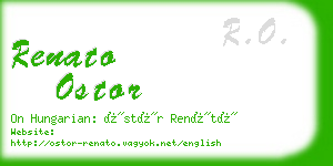 renato ostor business card